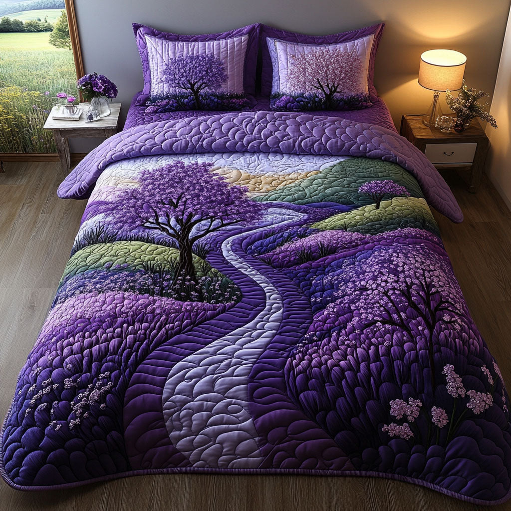 Amethyst Ridge Quilted Bedding Set Duvet Cover Sheets Mother's Day Gifts For Elderly