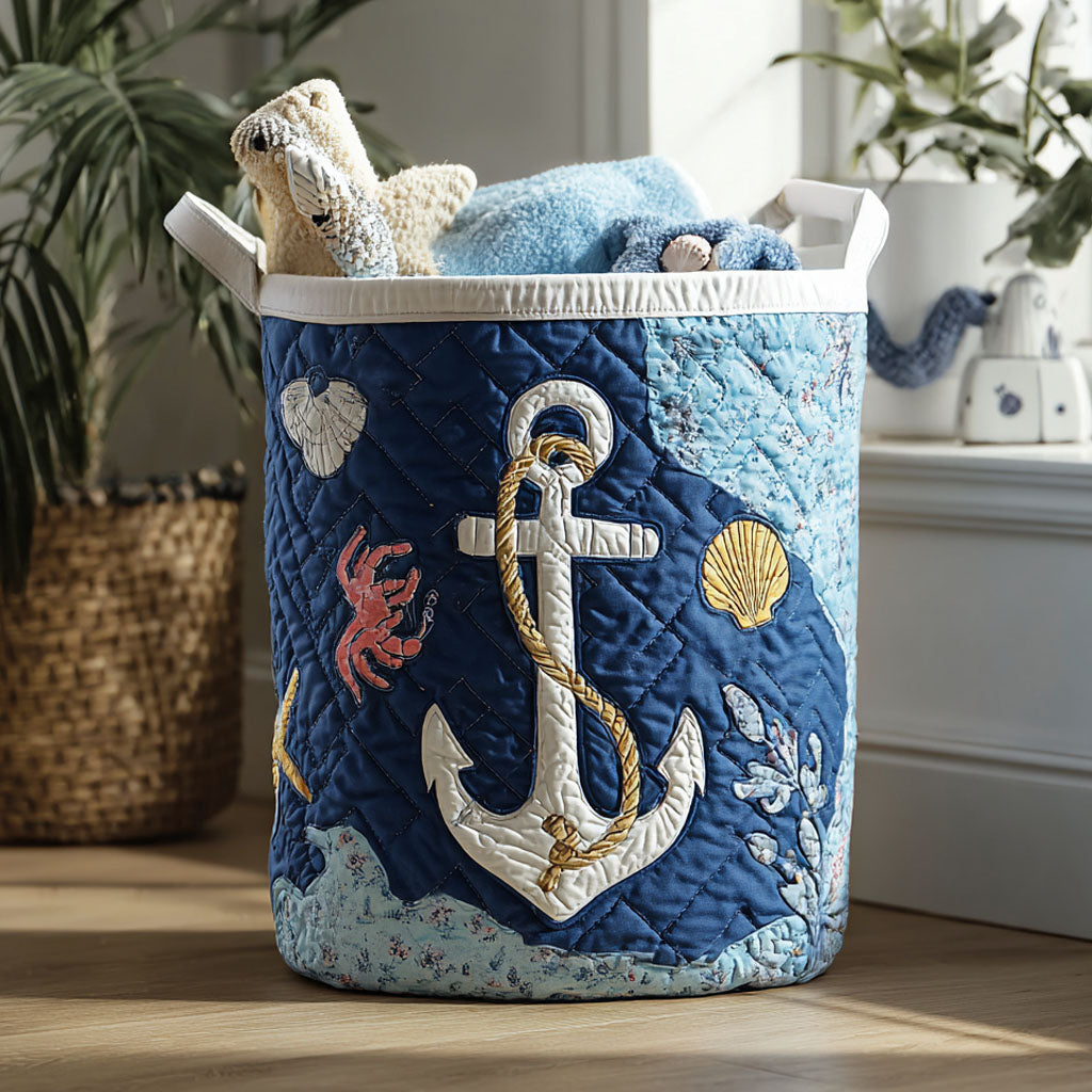 Anchored Bliss Quilted Laundry Basket Biggest Laundry Basket Target Mothers Day Gifts