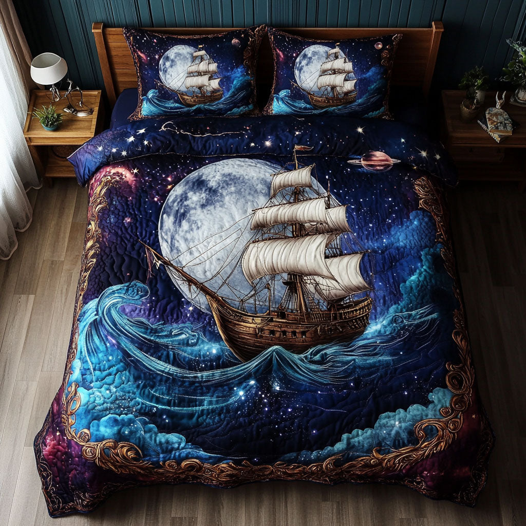 Anchored Elegance Quilted Bedding Set Bed Sheet Set Presents For Beach Lovers