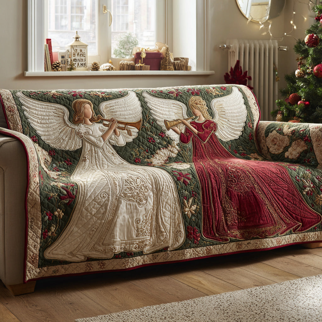 Angel Serenade Star Quilted Sofa Cover Holiday Living Decorations Gift For Christian