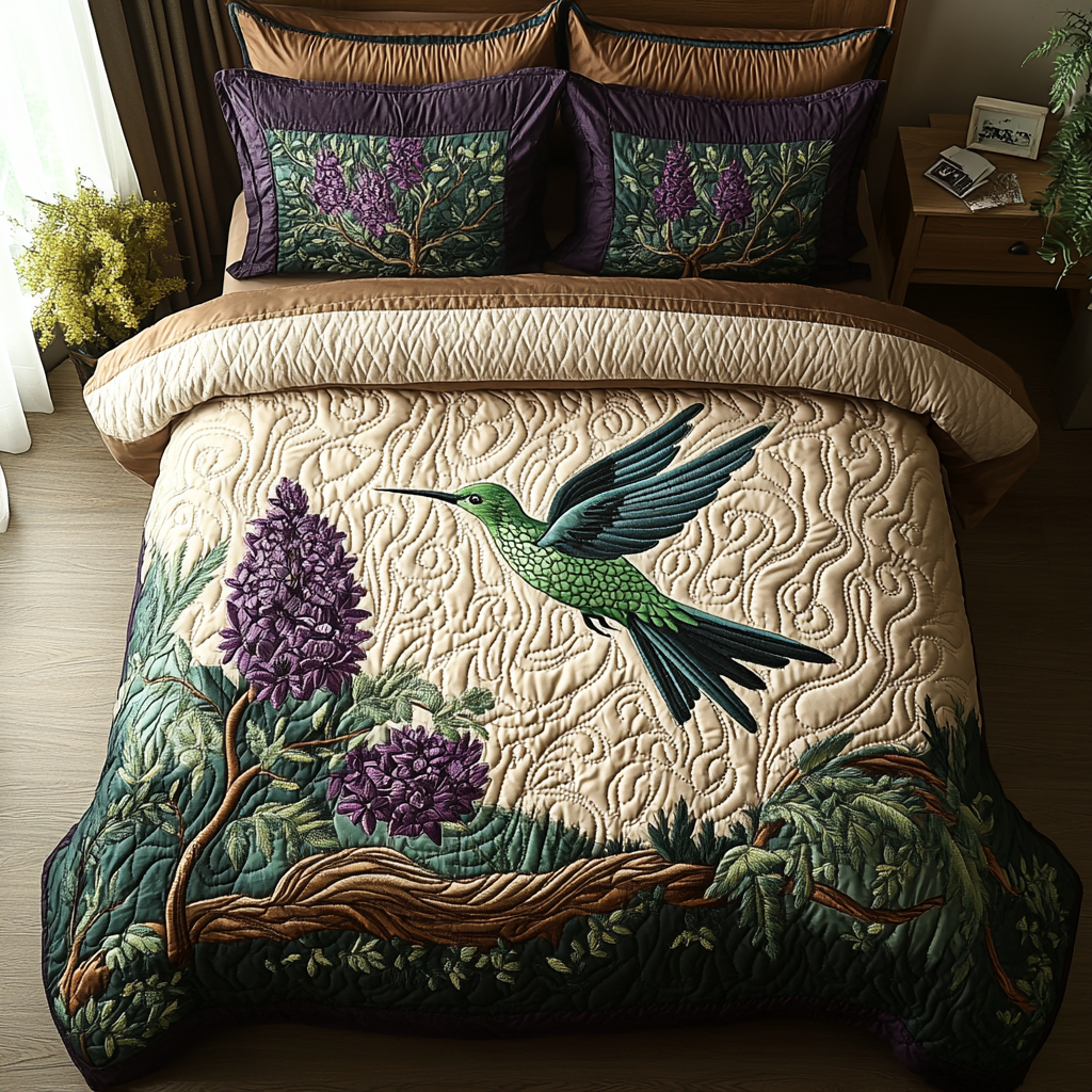 Antique Hummingbird Quilted Bedding Set Cute Queen Bed Sheets Hummingbird Stuff To Buy