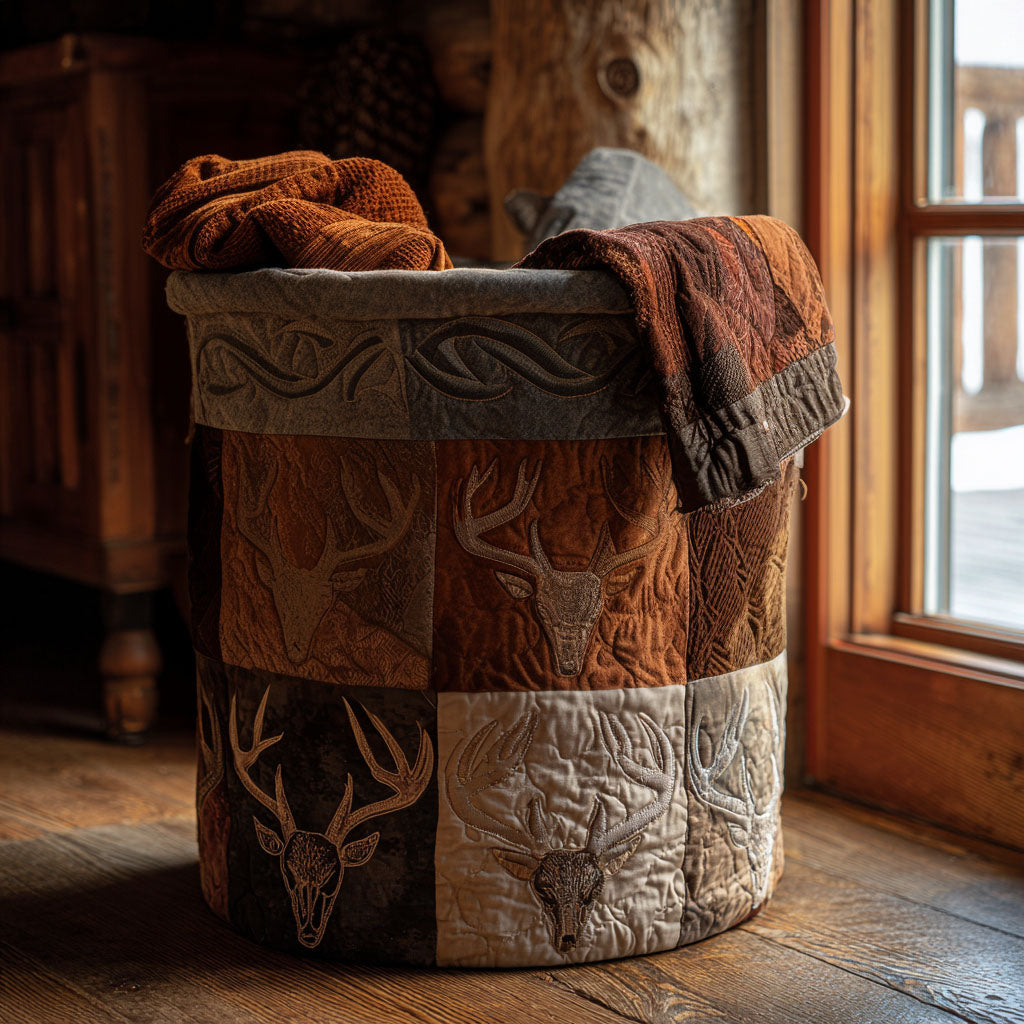 Antler Ghost Quilted Laundry Basket Good Laundry Baskets Special Fathers Day Presents