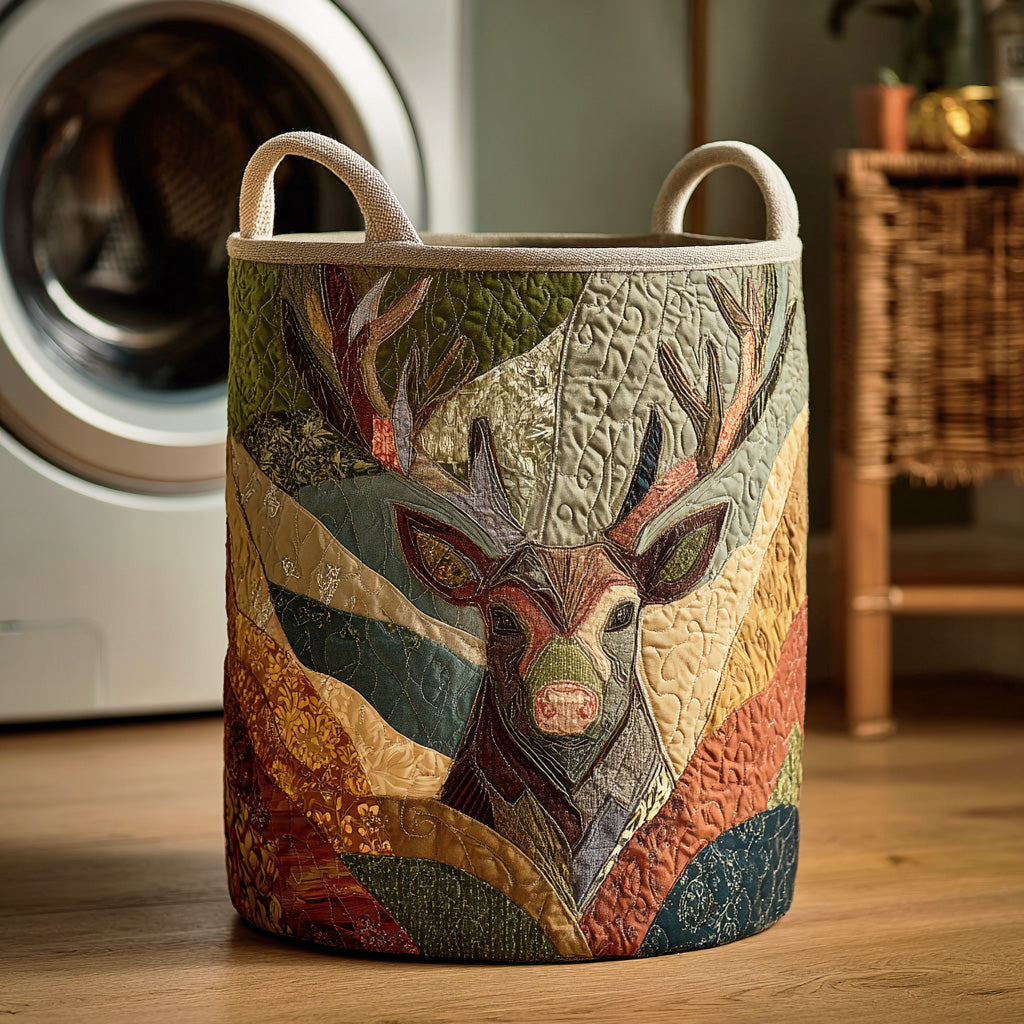 Antler Ridge Quilted Laundry Basket Foldable Laundry Hamper Useful Gifts For Dad