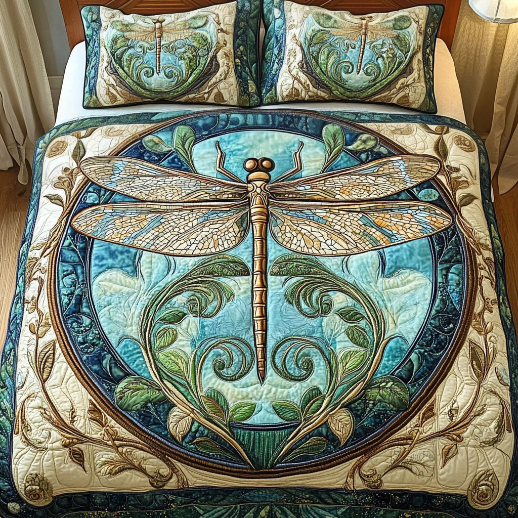 Aqua Dragonfly Quilted Bedding Set Best Sheets Ever Dragonfly Gift Items