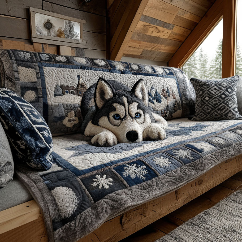 Arctic Gaze Quilted Sofa Cover Christmas Living Room Decor Ideas Gifts For New Dog Owners