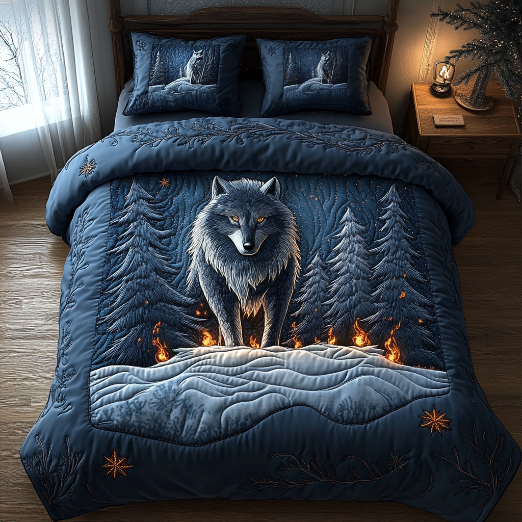 Arctic Roar Quilted Bedding Set Unique Sheet Sets Special Birthday Gifts For Mom