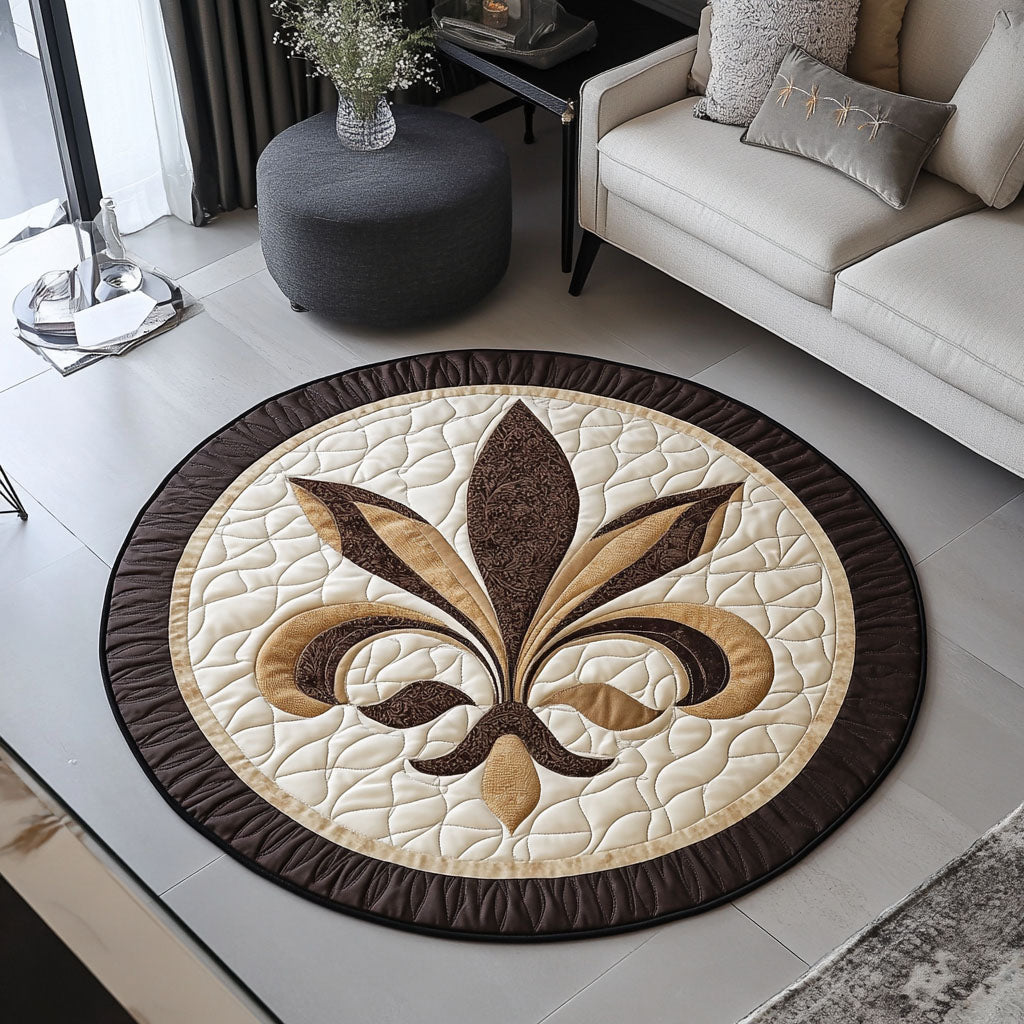 Aristocratic Grace Quilted Round Mat Circle Rugs Small Moms Day Gift Ideas