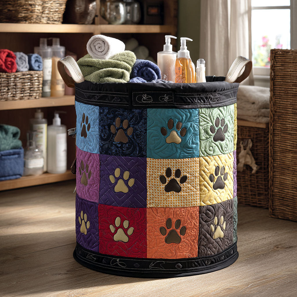 Aurora Pawdreams Quilted Laundry Basket Best Laundry Hamper Cool Gifts For Cat Lovers