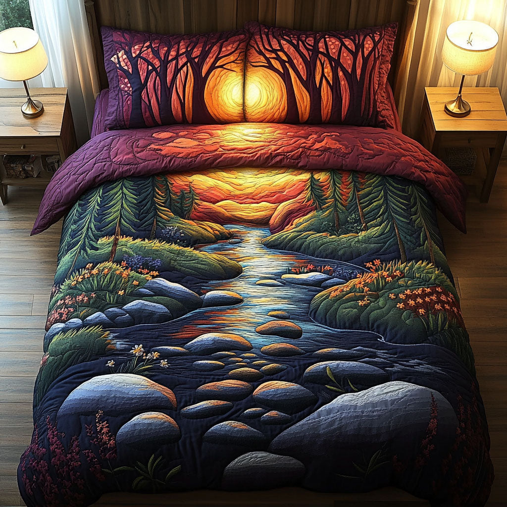 Aurora Woodland Dreams Quilted Bedding Set Best King Sheets Fathers Day Gifts For Husband