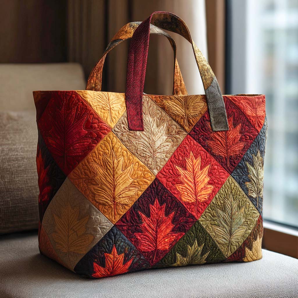 Autumn Bliss Quilted Tote Bag Shoulder Bags For Women Mother's Day Gifts For Grandma