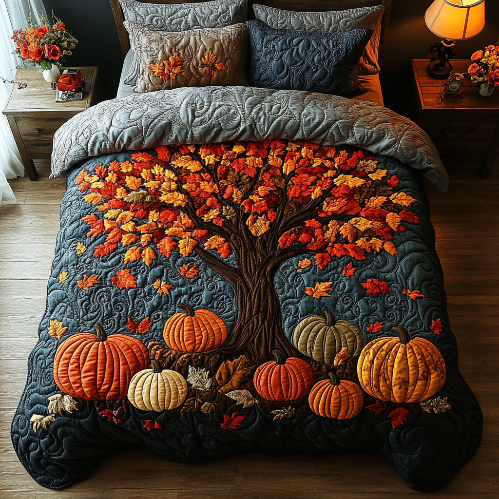 Autumn Charm Quilted Bedding Set Best King Bedding Sets Best Father's Day Gifts