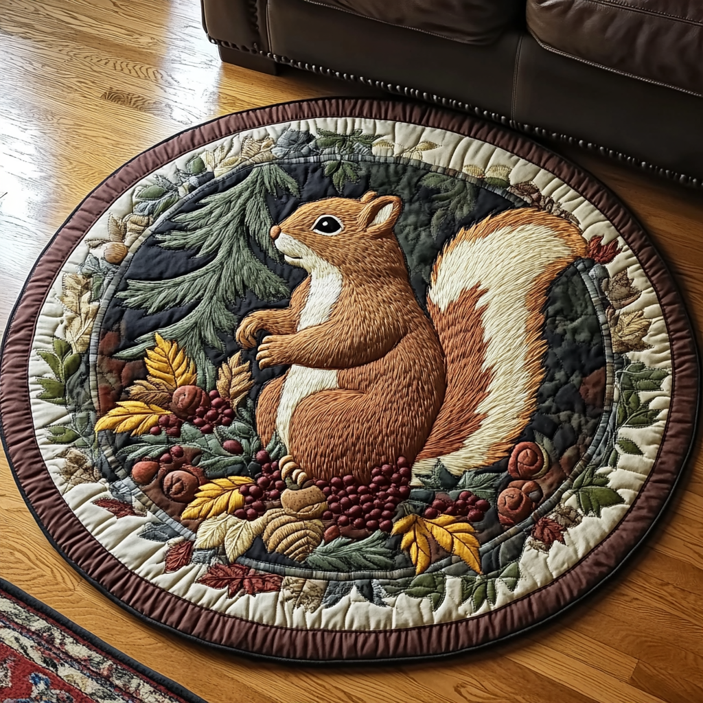 Autumn Colors Quilted Round Mat Round Mats For Sale Unique Father's Day Gifts