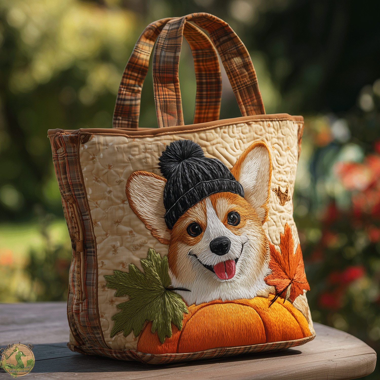 Autumn Corgi Quilted Tote Bag Best Totes For Women Mothers Birthday Gifts