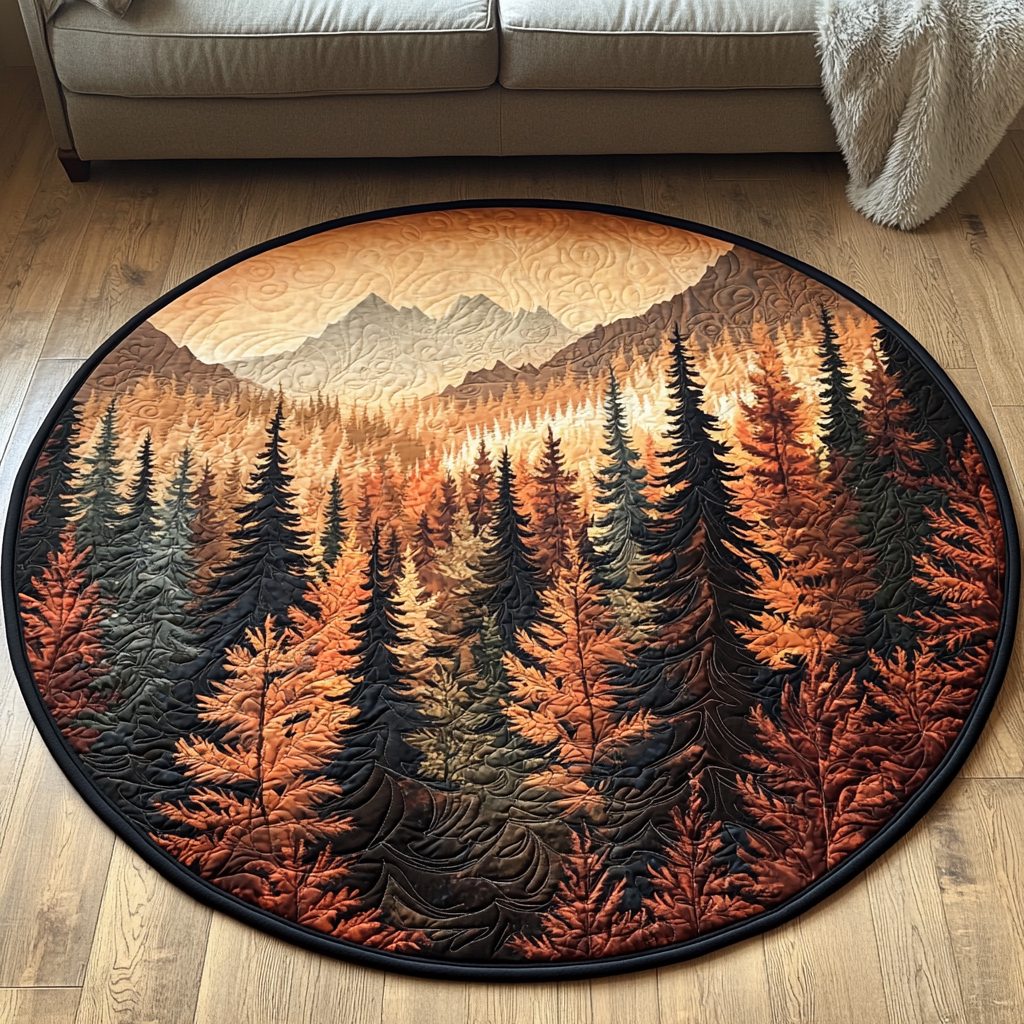 Autumn Forest Quilted Round Mat Living Rooms Ideas Cool Gifts For Dad