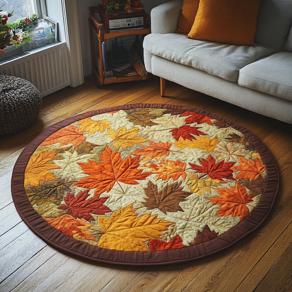 Autumn Glow Quilted Round Mat Lounge Room Decor Ideas Best Autumn Gifts