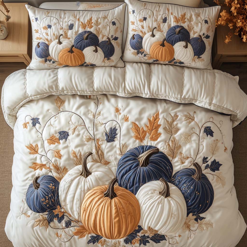 Autumn Golden Glow Quilted Bedding Set Unique Bed Sheet Set First Mothers Day Gift Ideas
