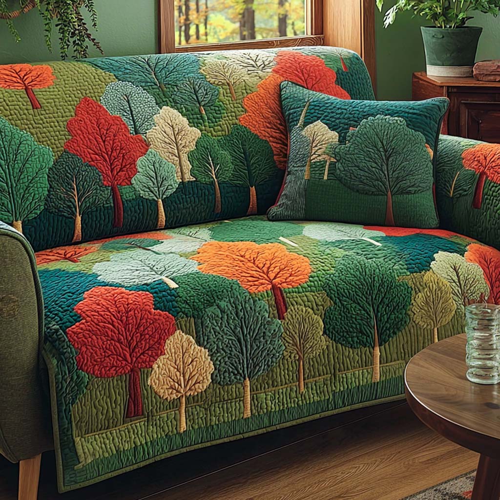 Autumn Grove Quilted Sofa Cover Beautiful Sofa Covers Useful Gifts For Dad