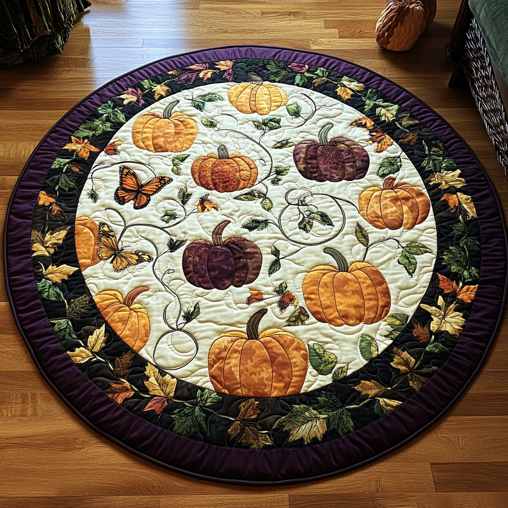 Autumn Harmony Quilted Round Mat Family Room Furniture Ideas Cute Fall Gifts For Girlfriend
