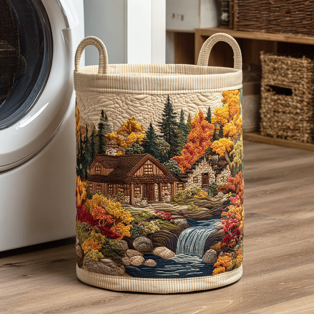Autumn Harvest Quilted Laundry Basket Home Decor Items Family Gift Ideas For Xmas