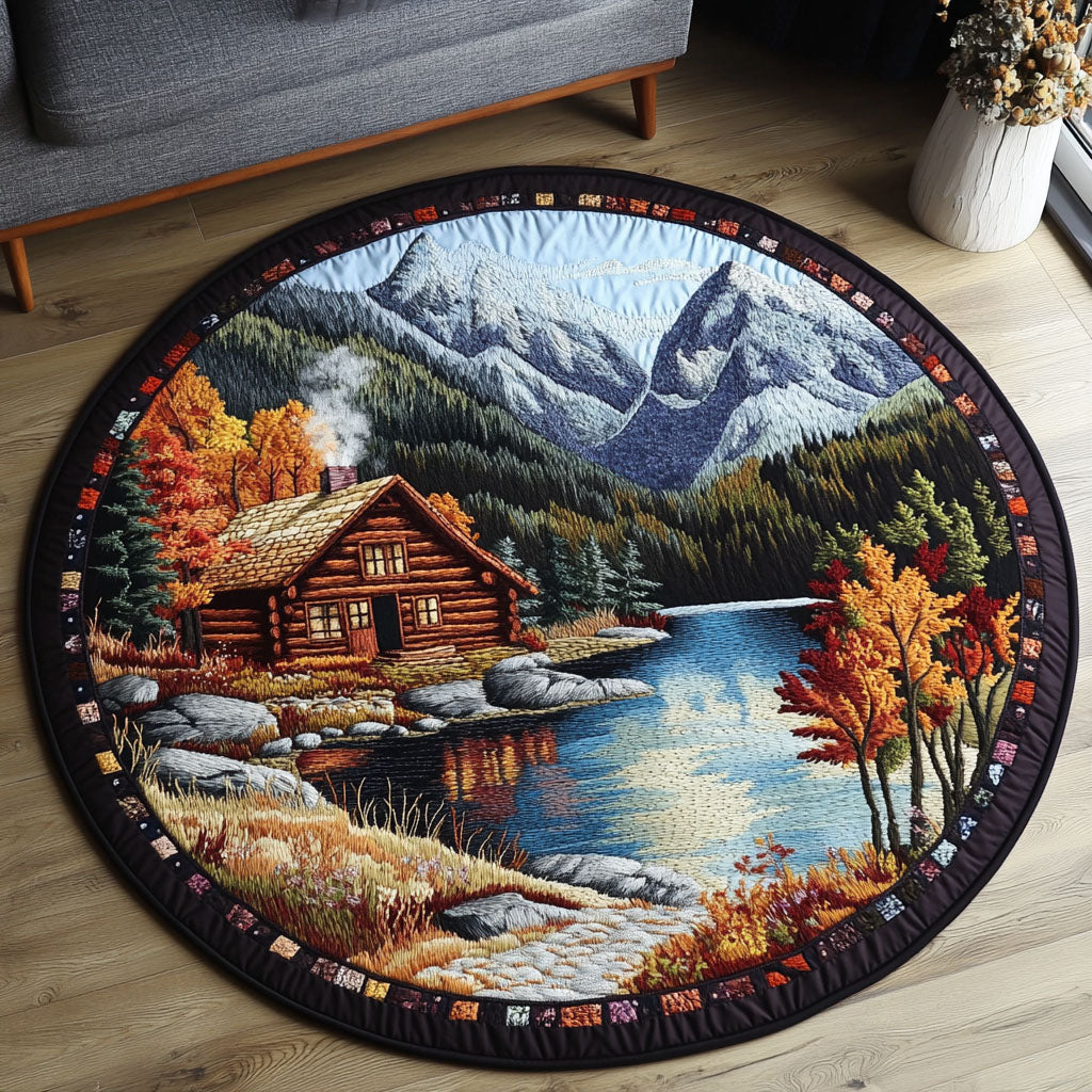 Autumn Lake Quilted Round Mat House Decor Father'sDay Present Ideas