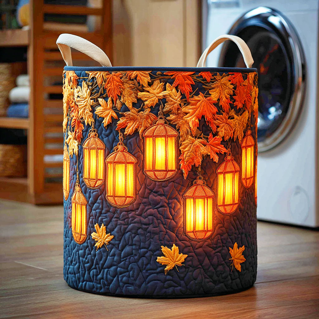 Autumn Lantern Quilted Laundry Basket Home Decor Shop Cool New Home Gifts