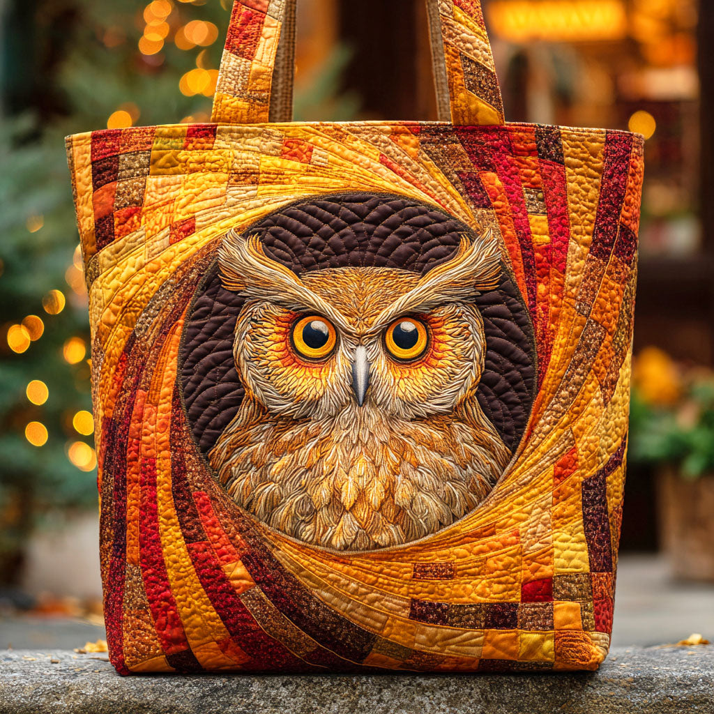 Autumn Owl Quilted Tote Bag Best Tote Bags For Women Gifts For Expecting Mothers