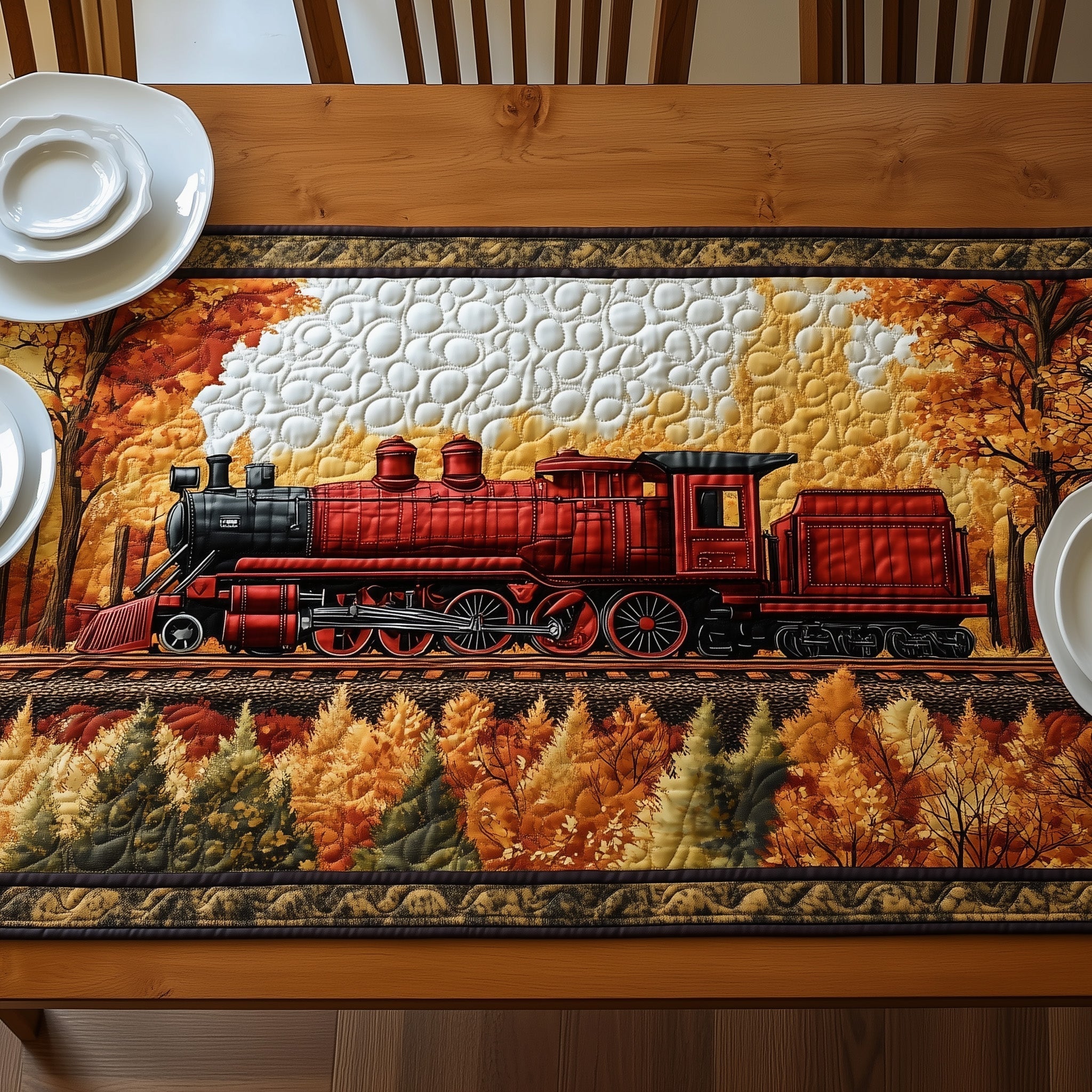 Autumn Rail Quilted Table Runner Dining Room Decor Ideas Useful Mother's Day Gifts