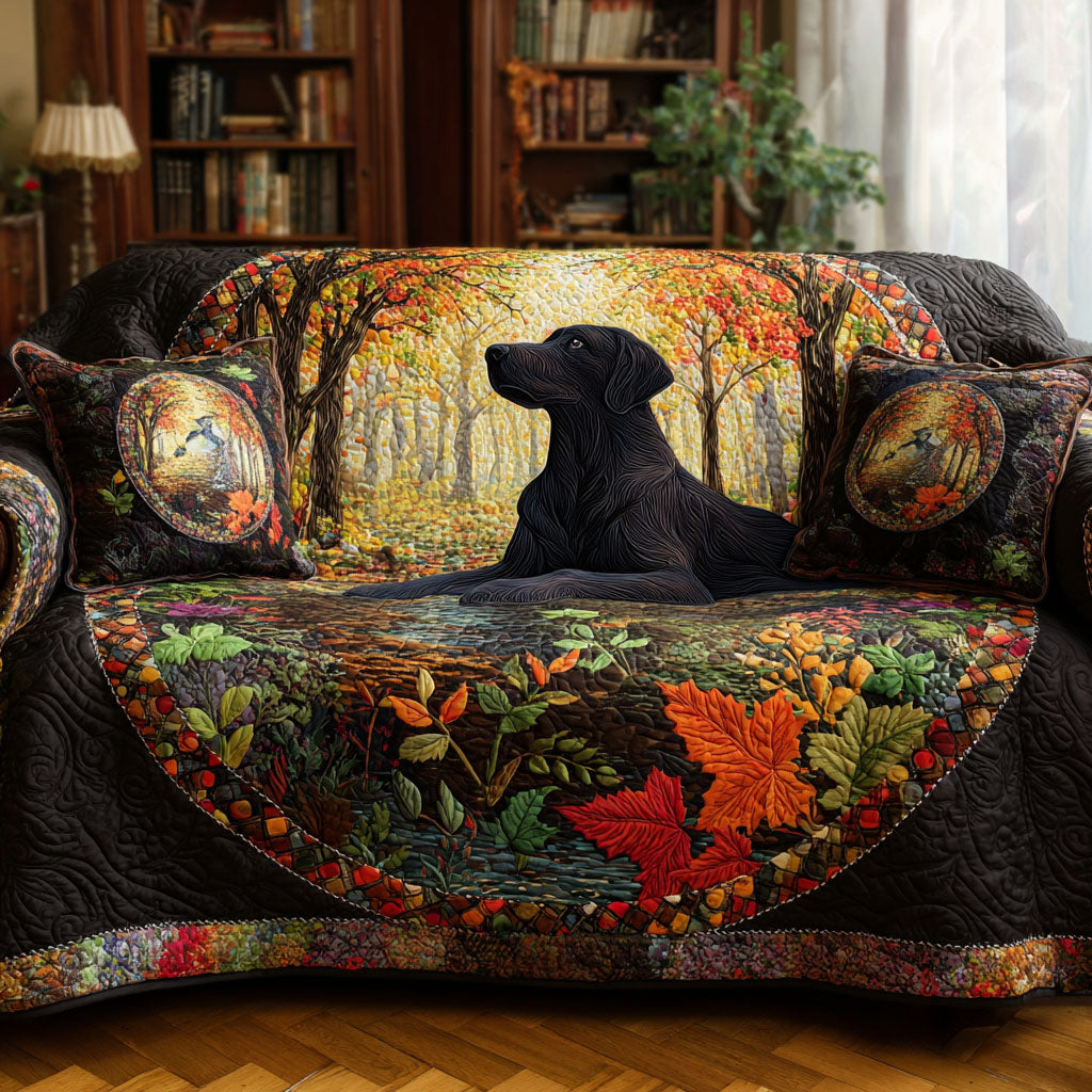 Autumn Retriever Quilted Sofa Cover Couch Covers For Couches Best Presents For Dog Owners