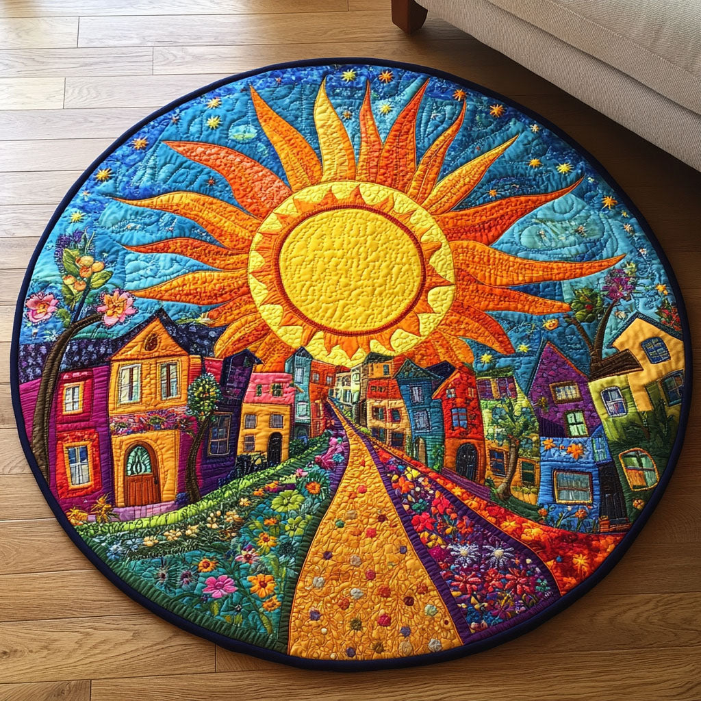 Autumn Ridge Quilted Round Mat Round Rugs Indoor Bonus Dad Gifts