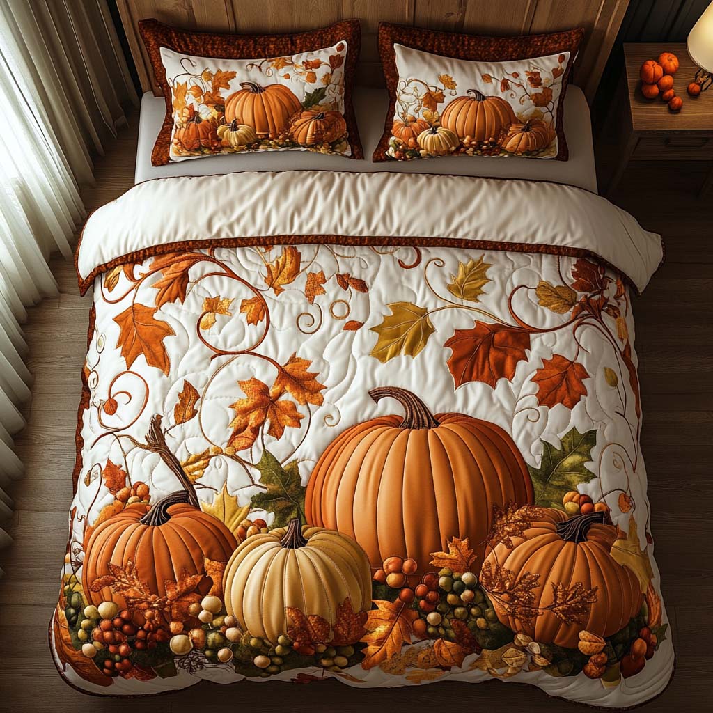 Autumn Spirit Dance Quilted Bedding Set Cute Bed Sheets Stepdad Gifts For Father's Day