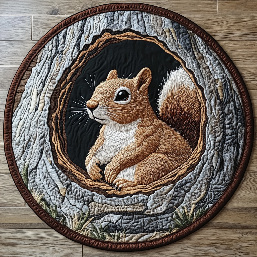 Autumn Vibes Quilted Round Mat Round Kitchen Carpet Birthday Presents For Dad