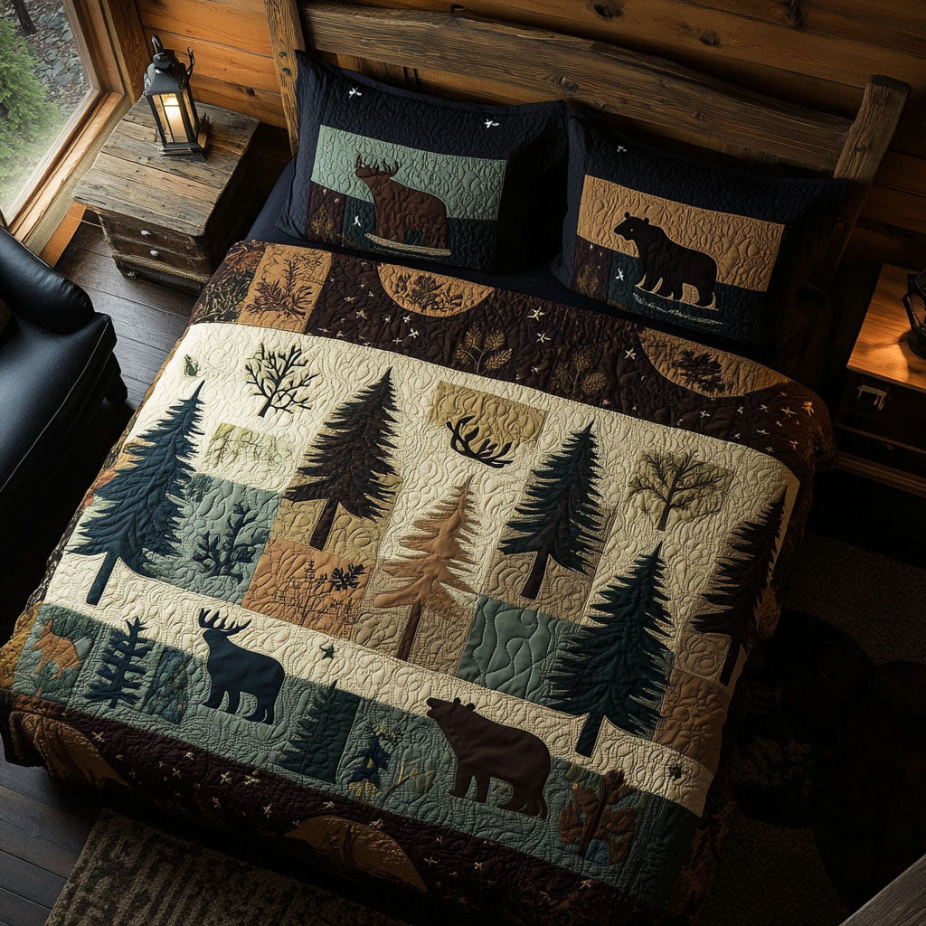 Backcountry Quilted Bedding Set Unique Bed Sheet Set Father's Day Presents From Daughter