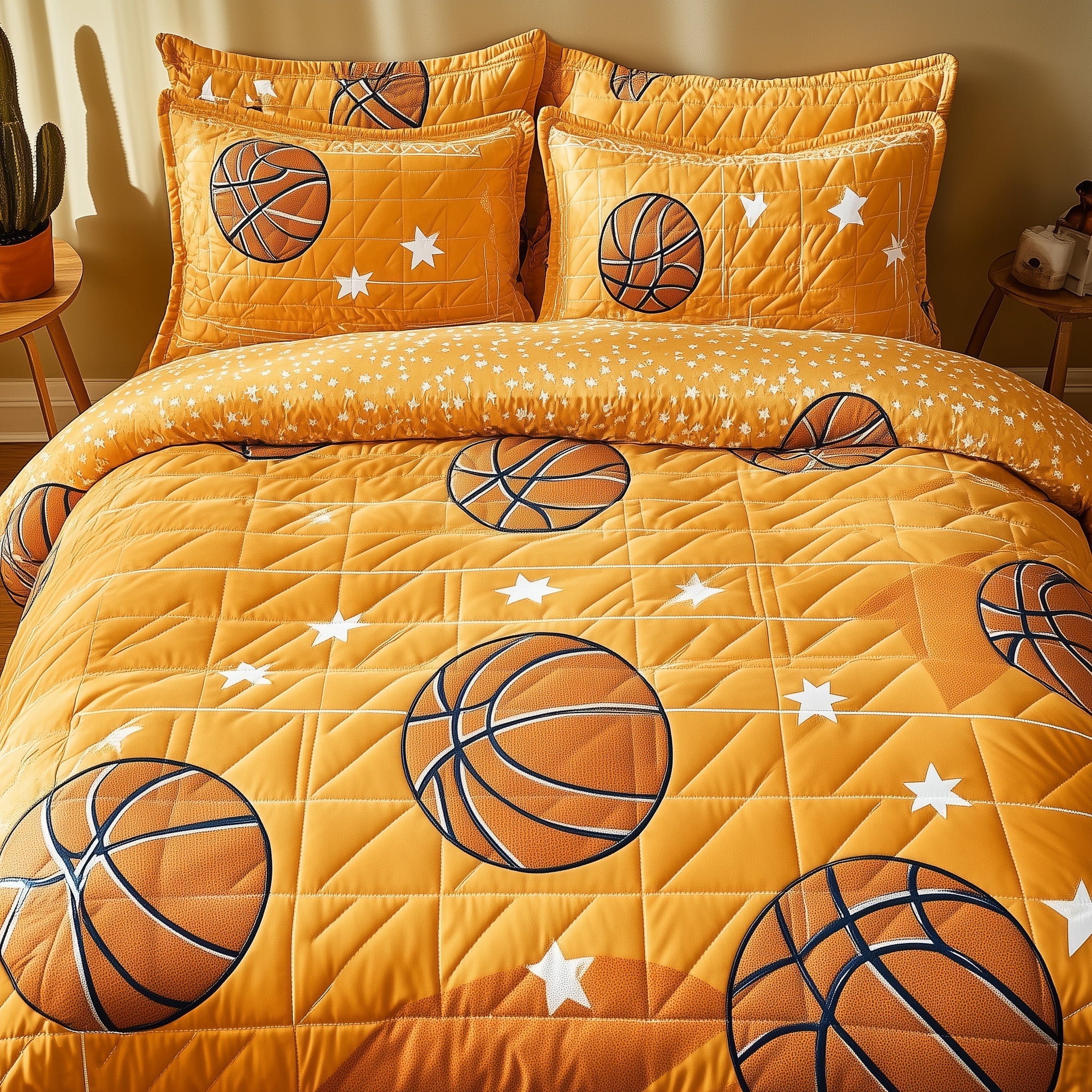 Basketball Night Lights Quilted Bedding Set Best Bedding Sets Top 10 Father's Day Gifts