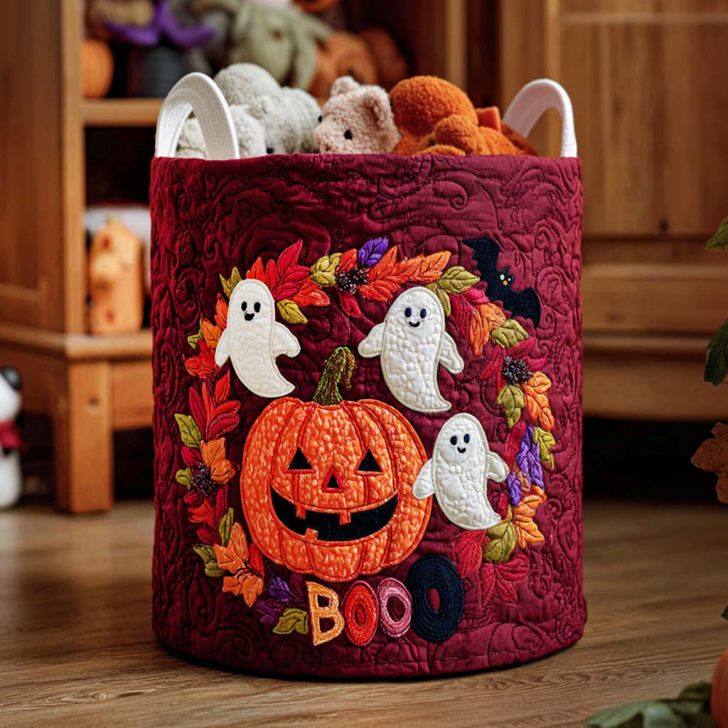 Batty Night Quilted Laundry Basket Folding Laundry Hamper Cat Mom Gift ideas