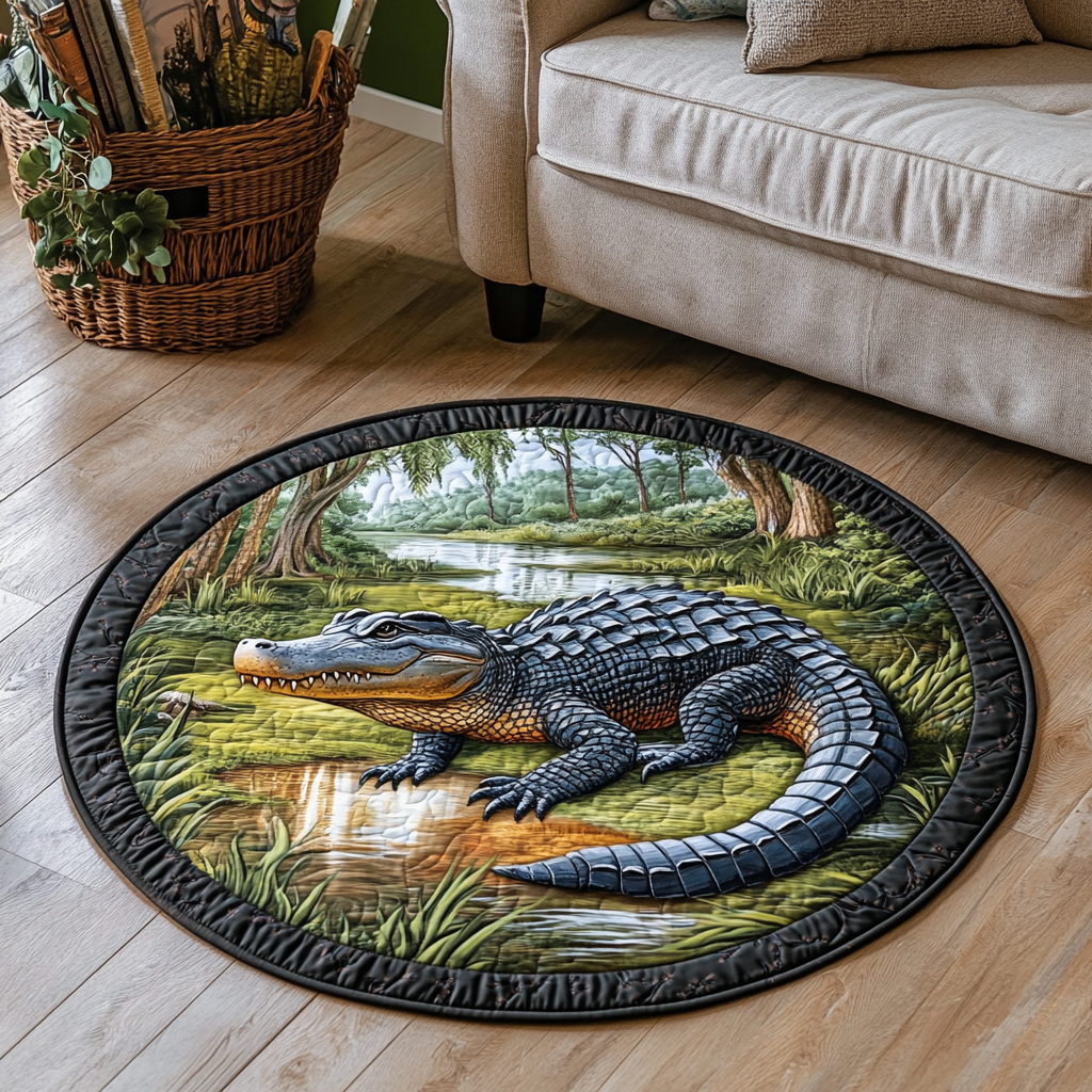 Bayou Beast Quilted Round Mat Home Decor Styles Useful Gifts For Dad