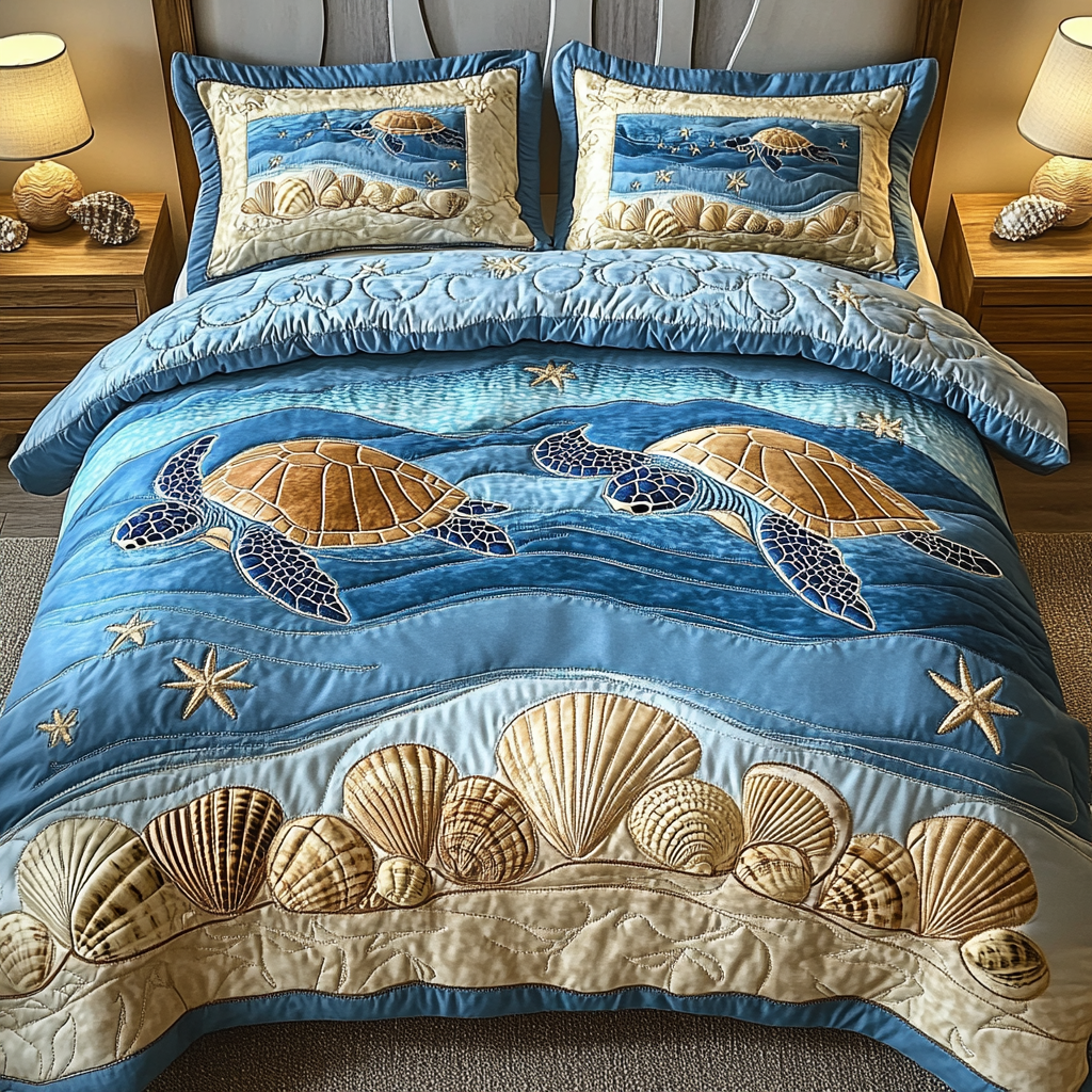 Beach Dream Quilted Bedding Set Bed Sheet Set Best Gifts For The Beach Lover