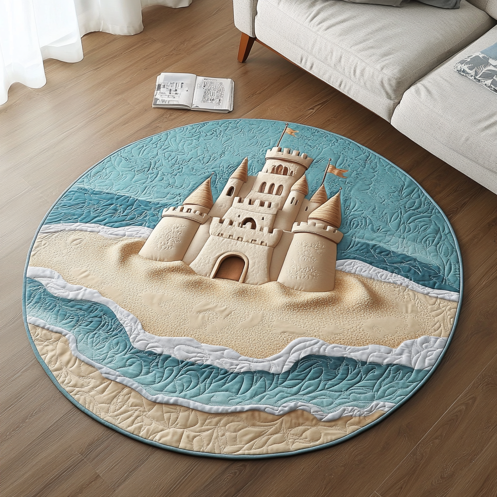 Beach Haven Quilted Round Mat Room Decor Beach Gifts For Friend