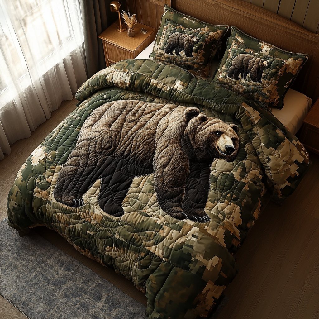 Bear Ridge Quilted Bedding Set Best Bedsheets Mother's Day Gifts For New Moms