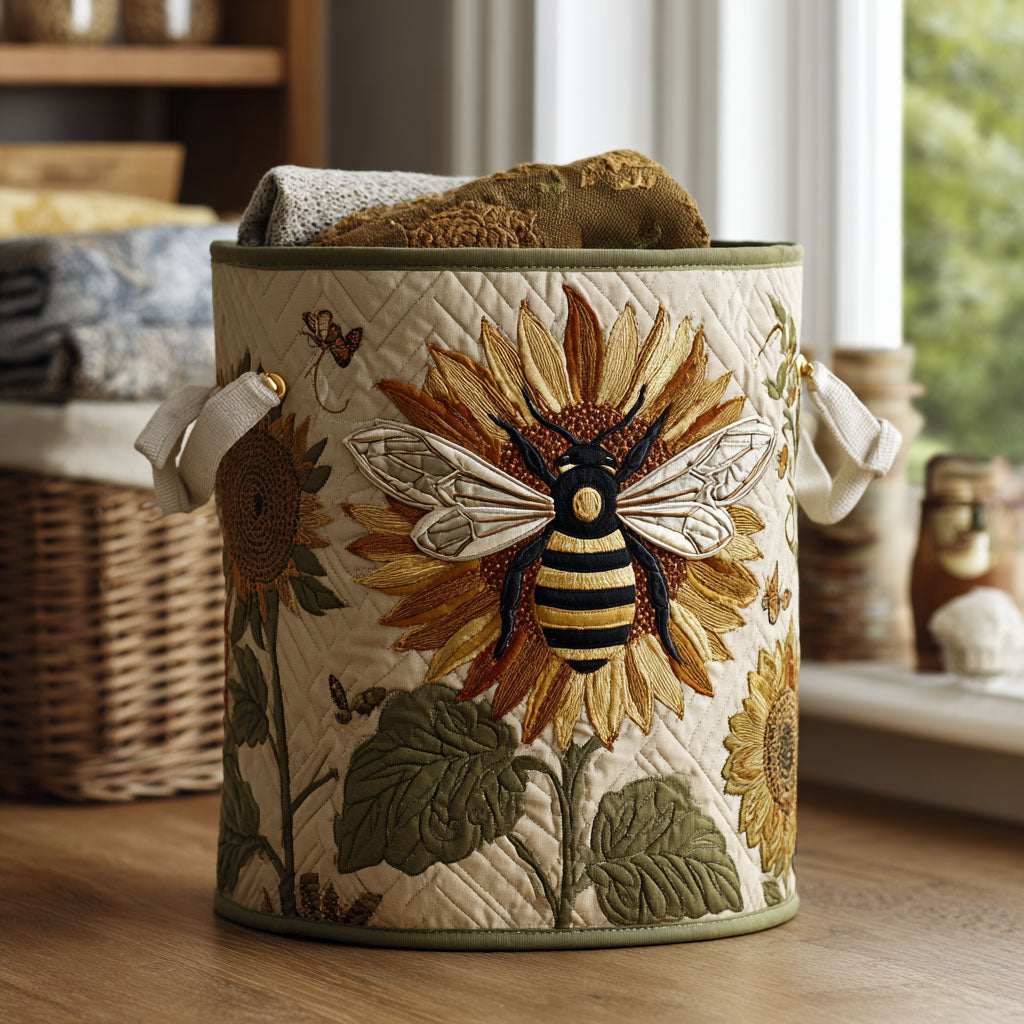 Bee Garden Quilted Laundry Basket Laundry Decor Ideas Gift Ideas For Bee Lovers