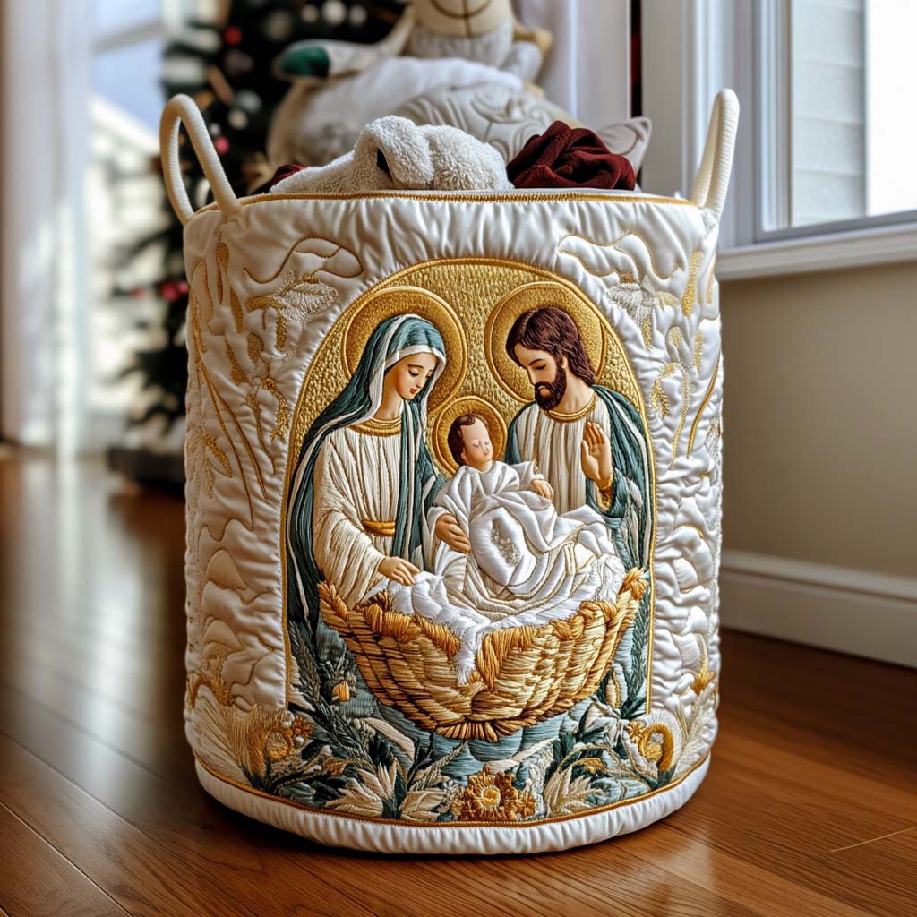 Bethlehem Star Quilted Laundry Basket Laundry Clothes Basket Christian Birthday Gifts