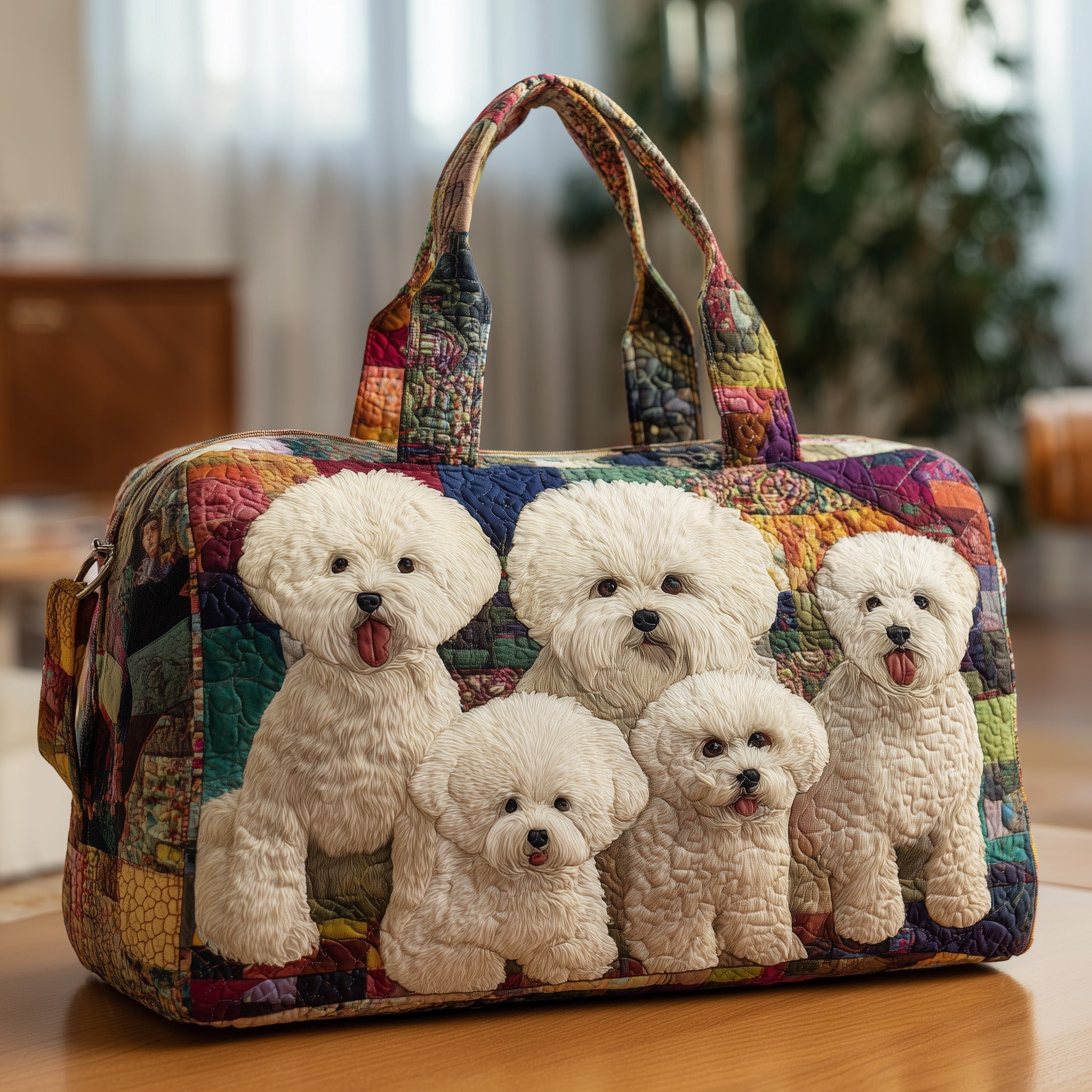 Bichon Quilted Duffle Bag Best Weekender Bag For Women Best Gifts To Get Your Mom