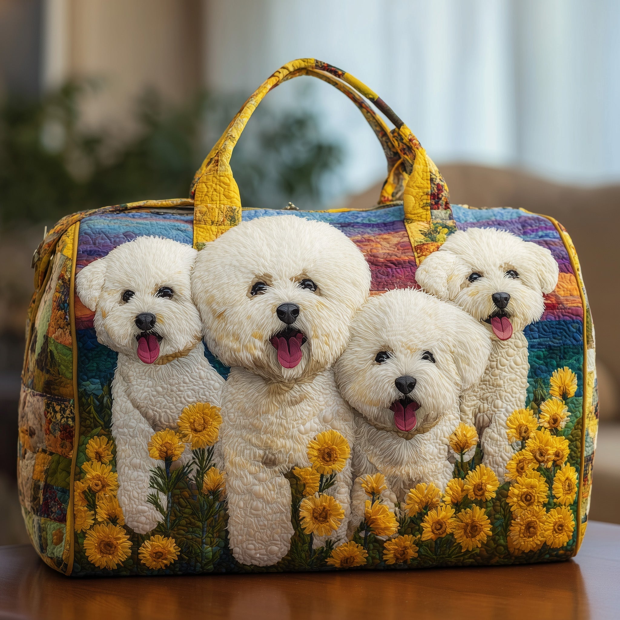 Bichon Quilted Duffle Bag Duffle Bags For Women Mum Present