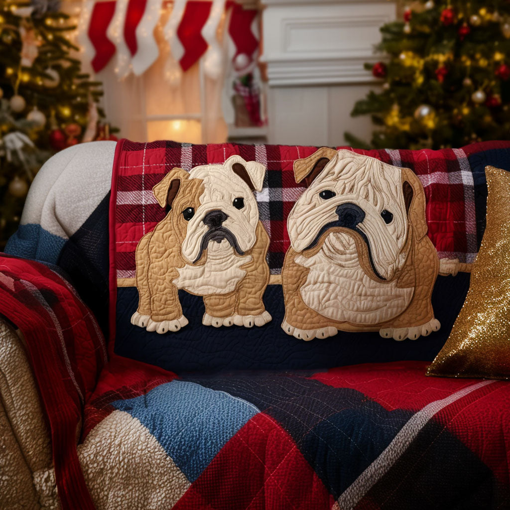 Big-Hearted Pup Quilted Sofa Cover House Decor Cute Gifts For Dog Lovers Owners