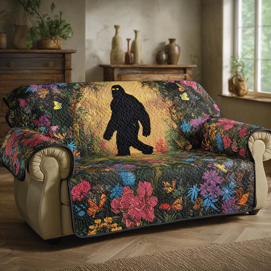 Bigfoot Floral Fantasy Quilted Sofa Cover Sofa Chaise Cover Bigfoot Christmas Gifts