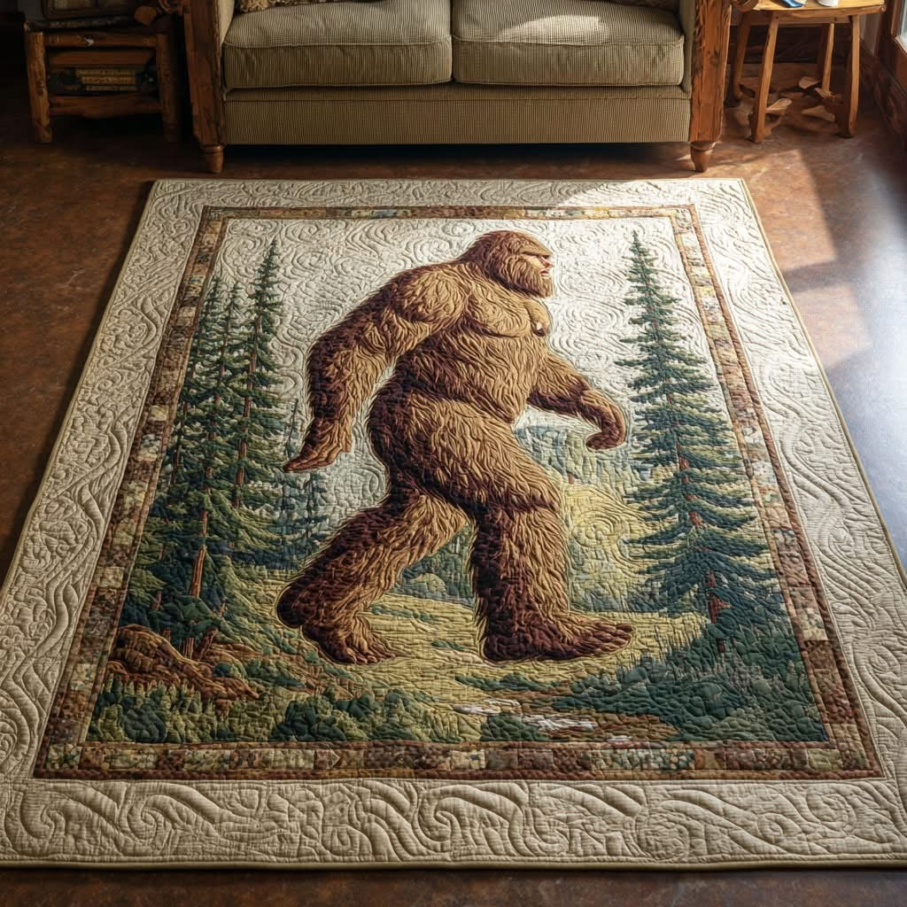 Bigfoot Wild Stroll Area Rug Large Rugs For Living Room Gifts For Sasquatch Lovers