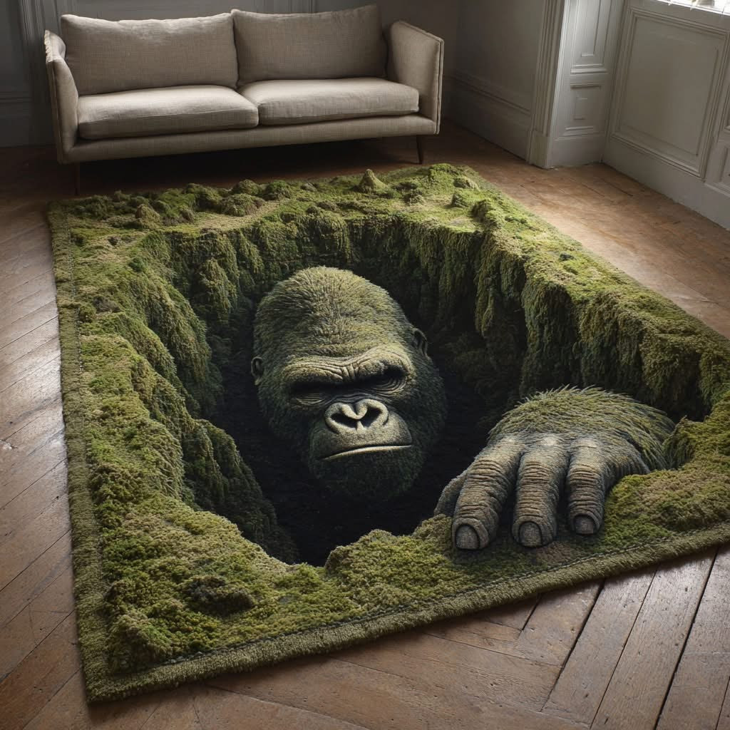 Bigfoot Woodland Wander Area Rug Large Area Rugs For Living Room Bigfoot Gifts Items To Buy