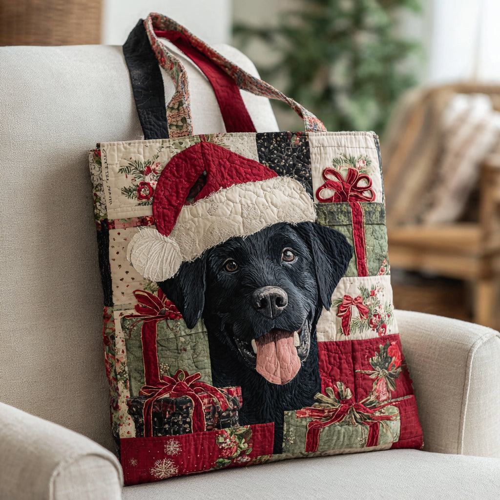 Black Lab Cheer Quilted Tote Bag Best Handbag For Everyday Use Best Christmas Gifts For Mom