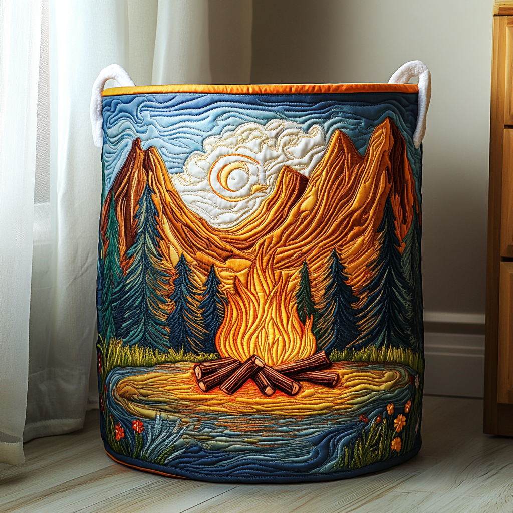 Blaze Night Quilted Laundry Basket Best Clothes Basket Mothers Day Ideas