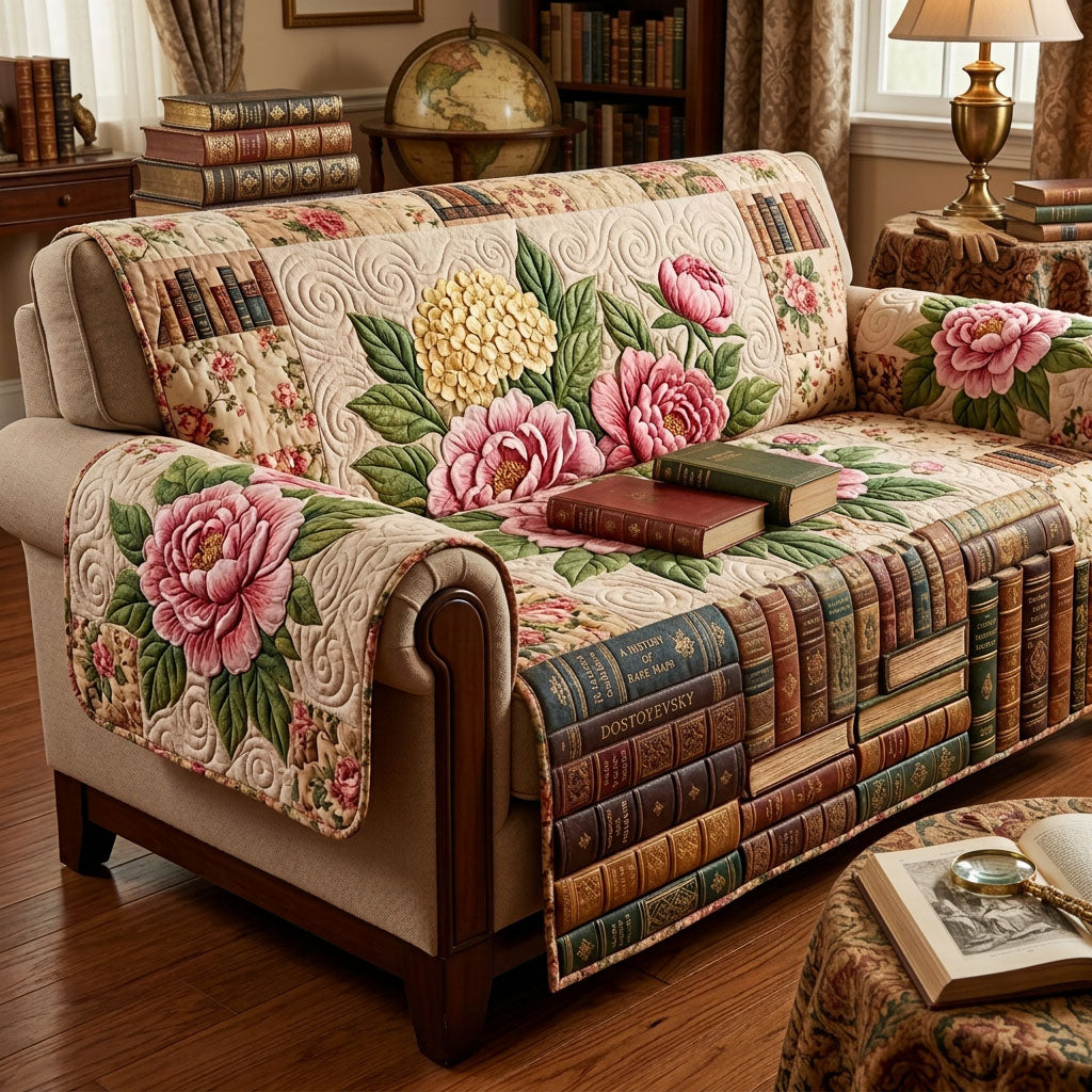 Bloom Books Quilted Sofa Cover The Best Couch Covers Book Themed Birthday Presents
