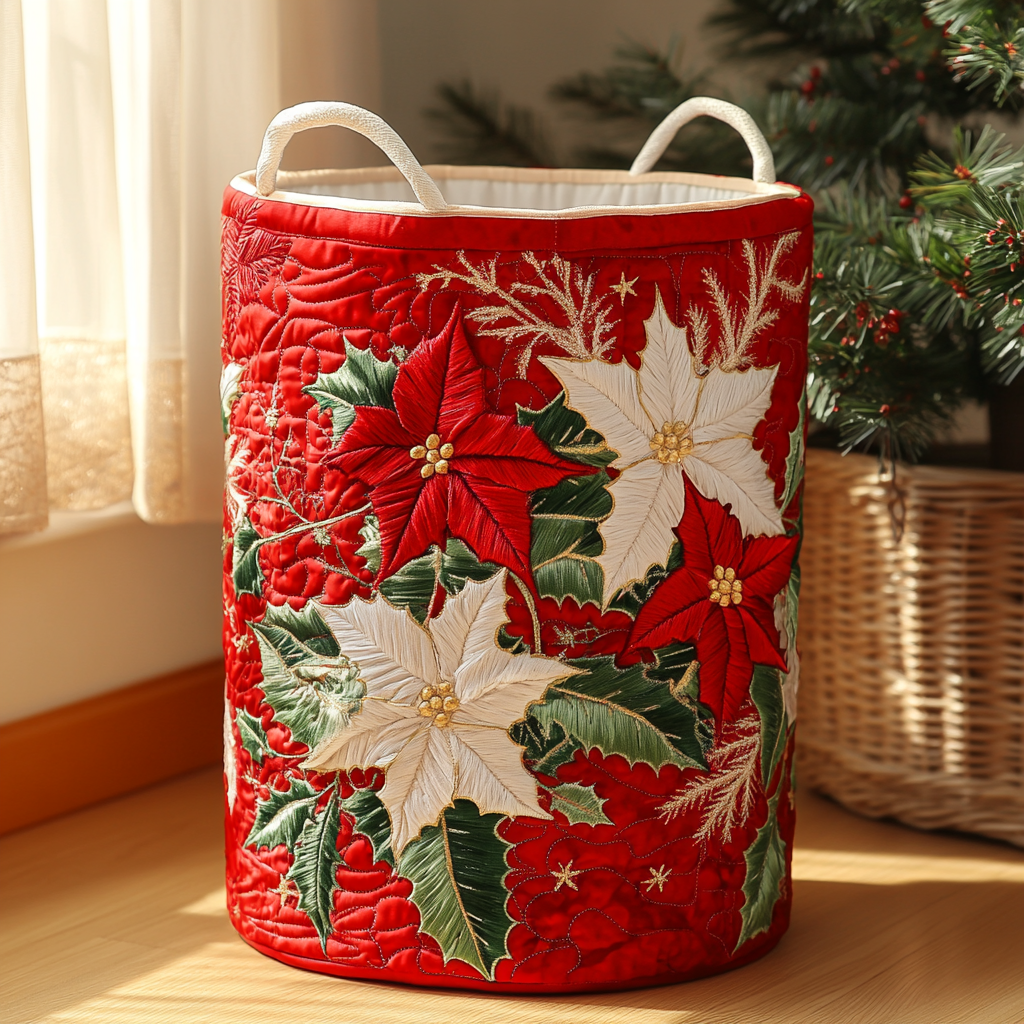 Bloom Charm Quilted Laundry Basket Clothes Basket Storage Christmas Gift Ideas For Her